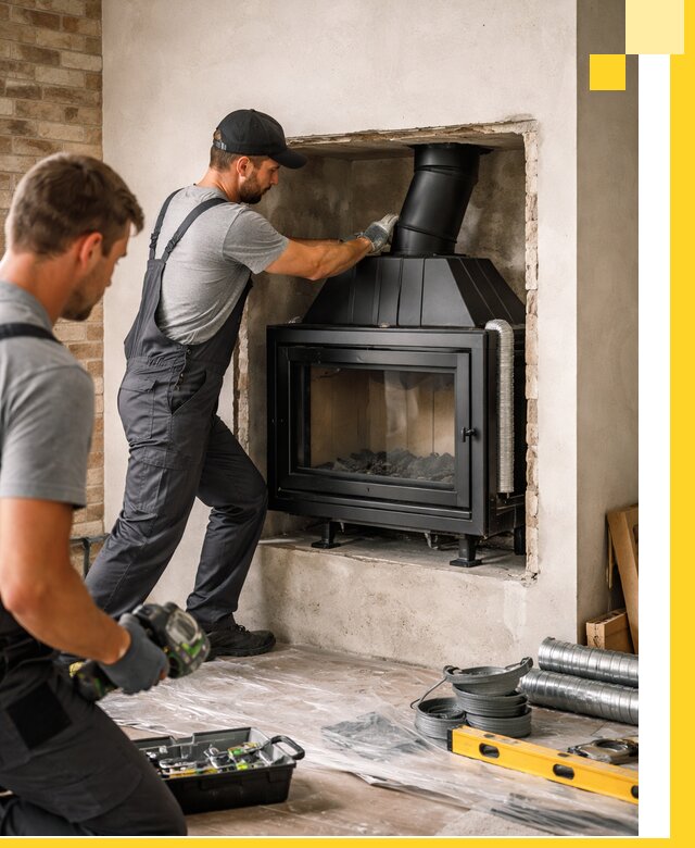 Установка каминных топок в Когалыме: монтаж, подключение