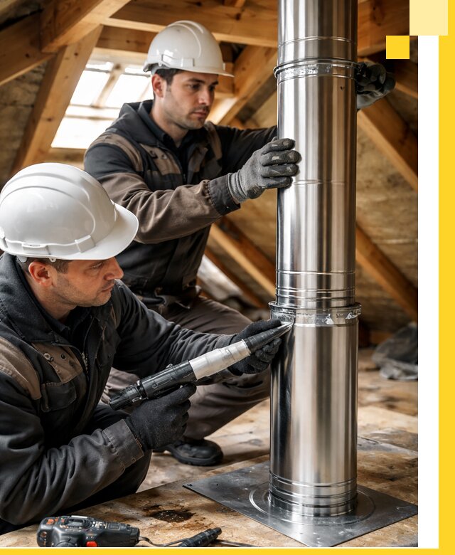 Монтаж дымоходов для каминов в Когалыме с гарантией качества