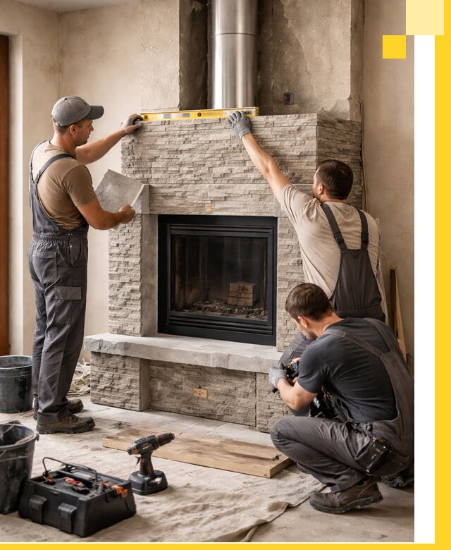 Профессиональный монтаж каминов под ключ в Когалыме для дома