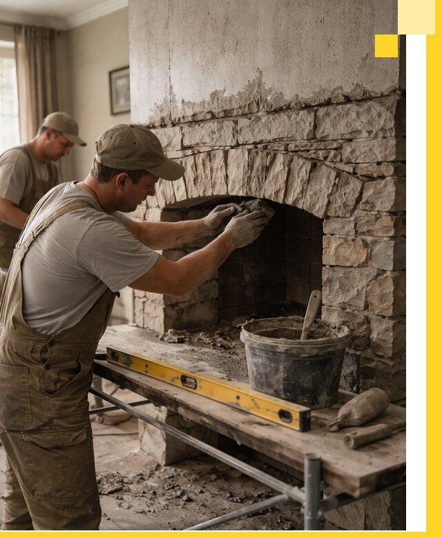 Изготовление каминов под ключ в Когалыме, монтаж и отделка