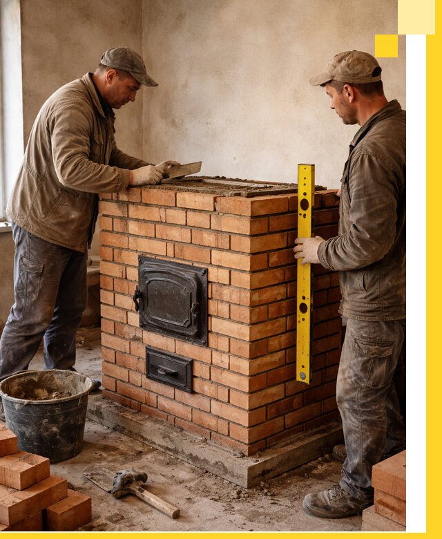 Отопительные печи под ключ в Когалыме, установка и сборка