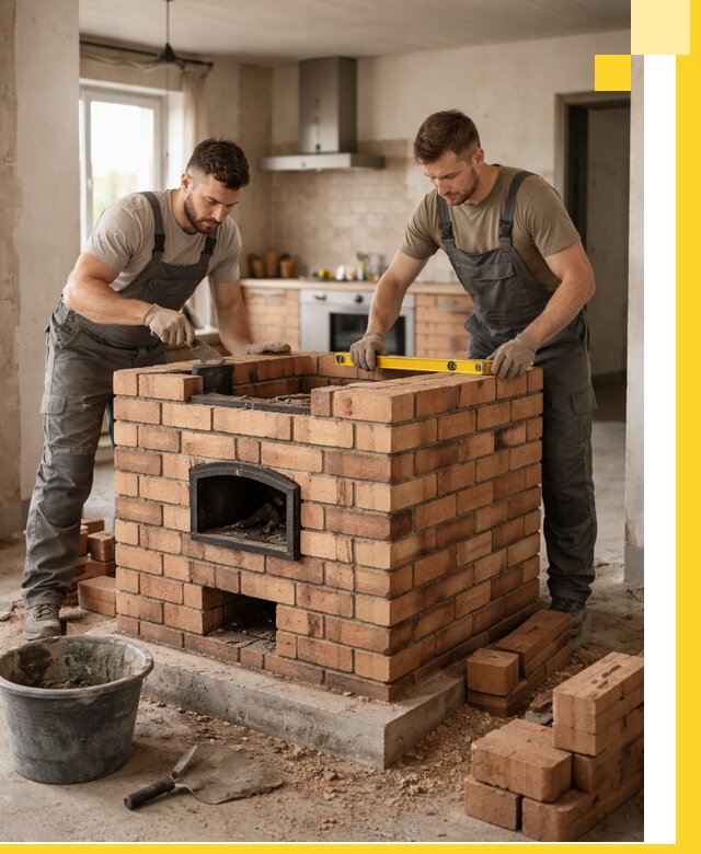 Установка и монтаж печей в частном доме в Когалыме под ключ