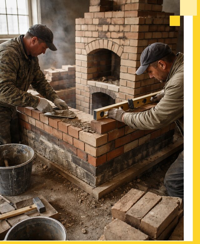 Изготовление и монтаж печей и каминов из кирпича в Когалыме