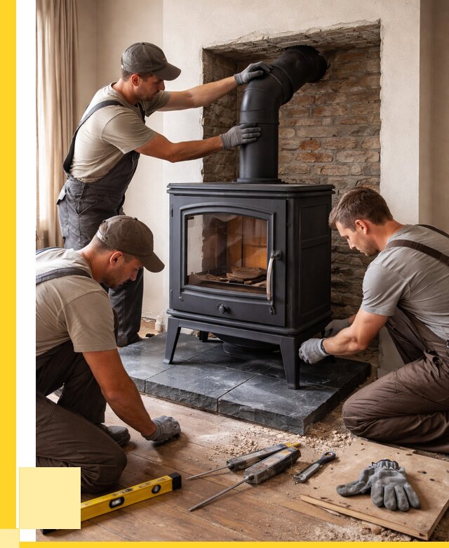 Монтаж печи камина в частном доме в Когалыме от 25845 р. | ЭриданКгл