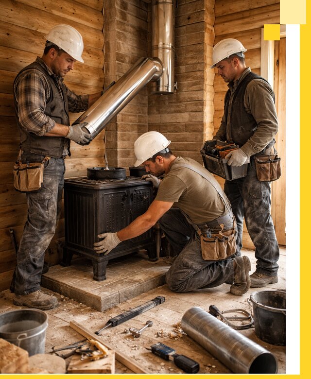 Профессиональный монтаж банных печей и дымоходов в Когалыме