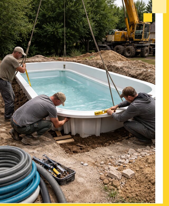 Установка и монтаж композитных бассейнов под ключ в Когалыме