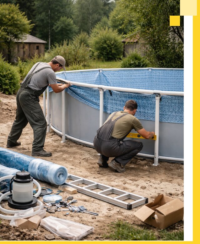 Установка и монтаж каркасных бассейнов в Когалыме под ключ