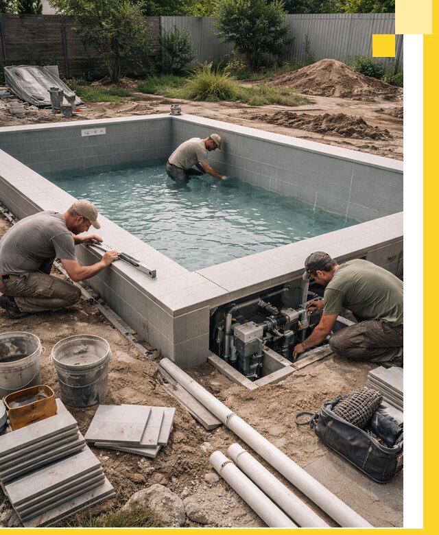 Строительство и монтаж бассейнов для дачи под ключ в Когалыме