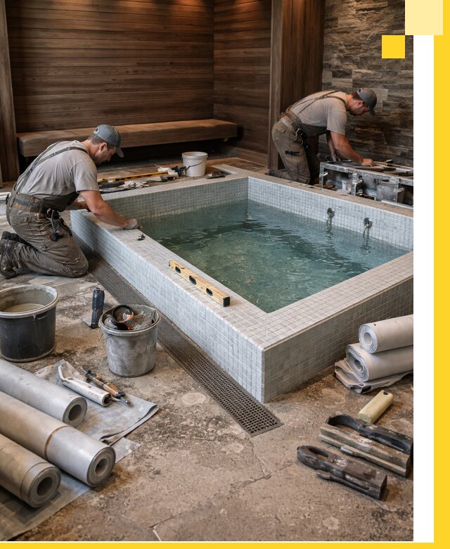 Установка и строительство бассейнов для сауны в Когалыме