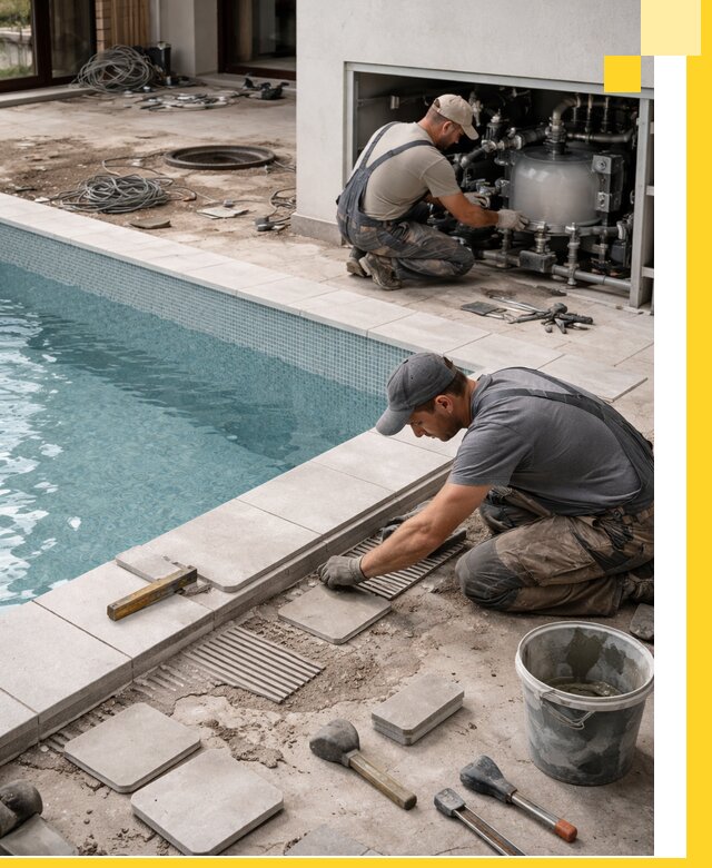 Строительство и монтаж бассейнов в коттедже в Когалыме