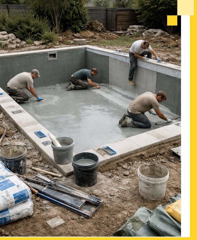 Изготовление и монтаж чаши бассейна под ключ в Когалыме