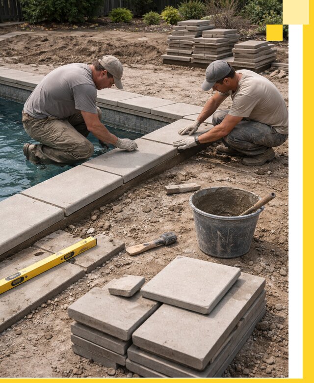 Установка и изготовление копингового камня для бассейнов в Когалыме
