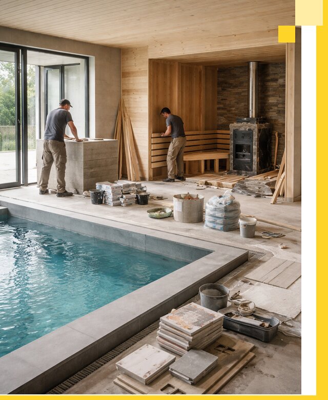 Проектирование и строительство бань с бассейном в Когалыме