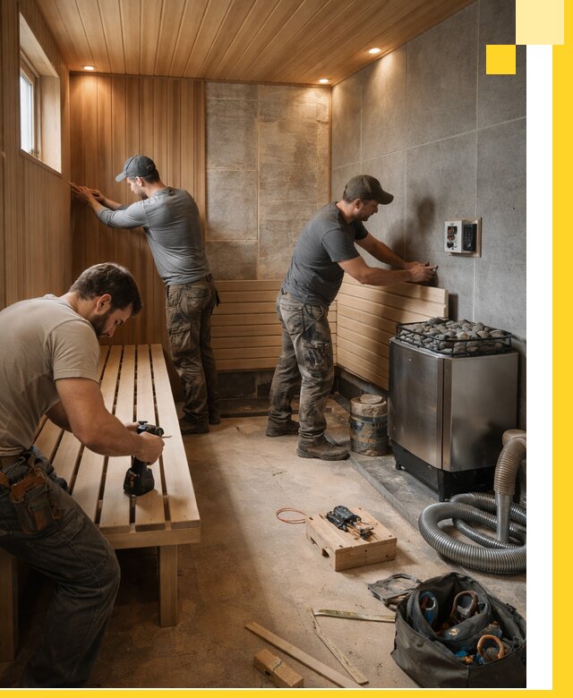 Сауны под ключ в Когалыме, проектирование, строительство, отделка