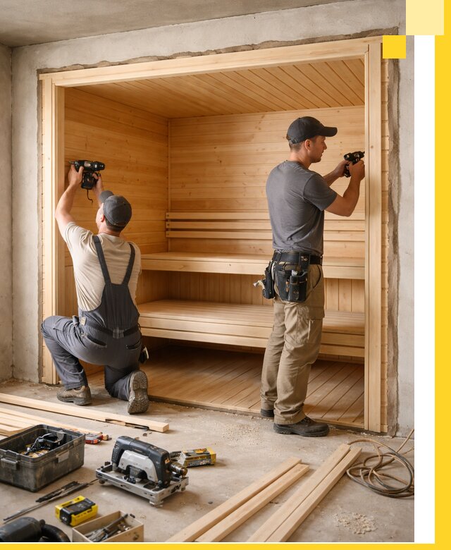 Монтаж саун под ключ в Когалыме — проектирование и установка