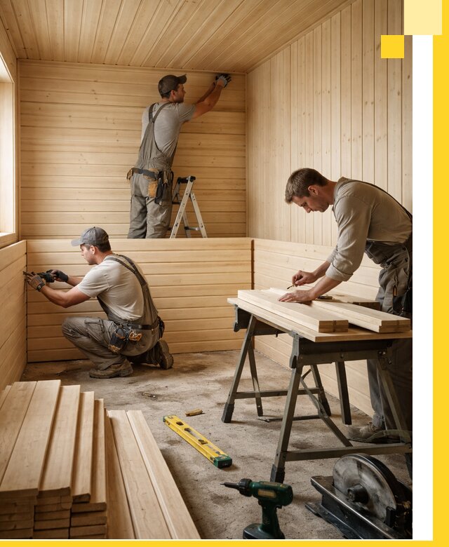 Обшивка саун в Когалыме из натуральной древесины под ключ