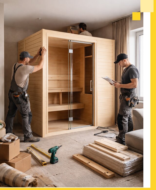 Установка и благоустройство саун в квартире в Когалыме