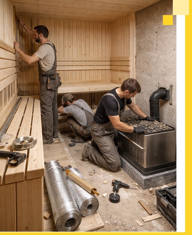 Индивидуальные сауны на заказ в Когалыме под ключ, проект и монтаж