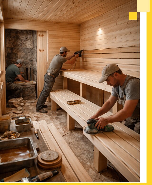 Профессиональная отделка бань в Когалыме под ключ, с гарантией