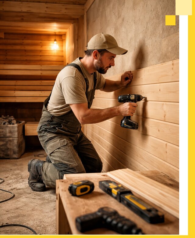 Профессиональная внутренняя отделка бани в Когалыме под ключ