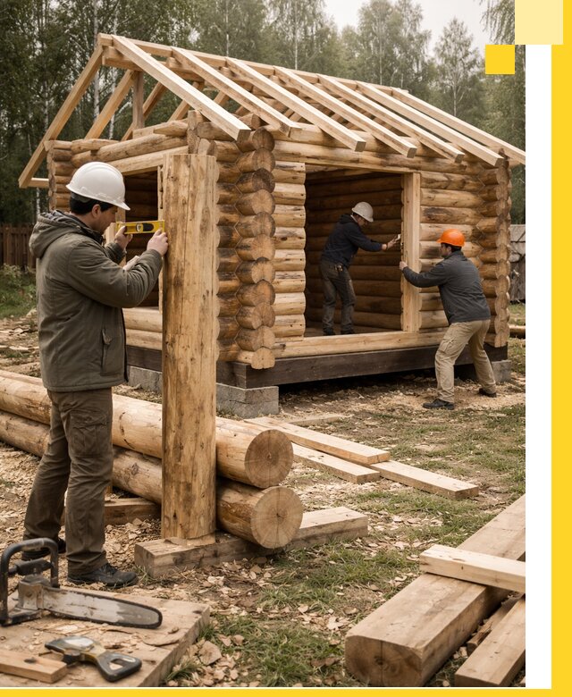 Строительство бань для дачи под ключ в Когалыме с доставкой и монтажом