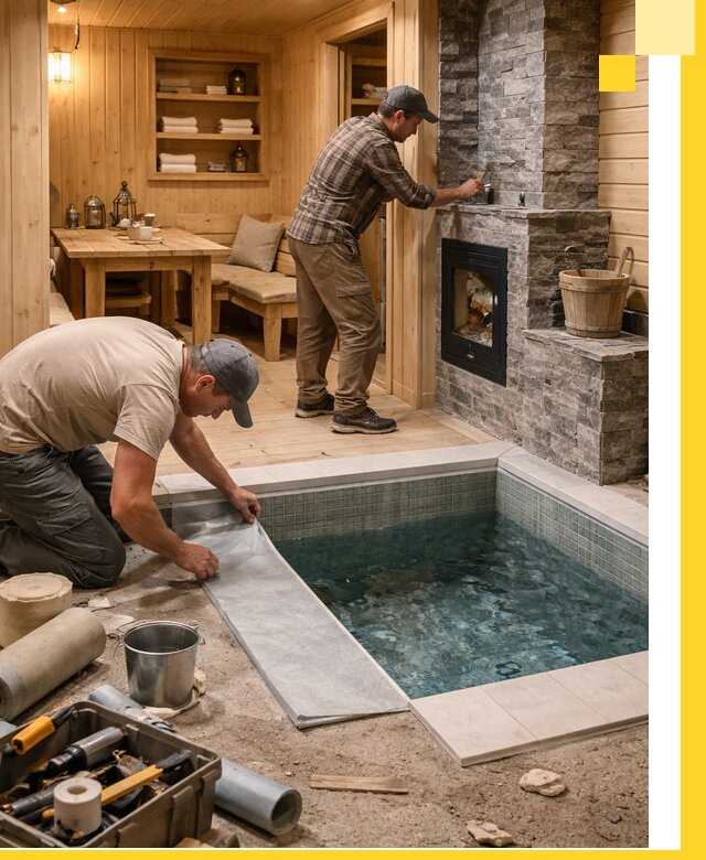 Строительство бань с комнатой отдыха под ключ в Когалыме