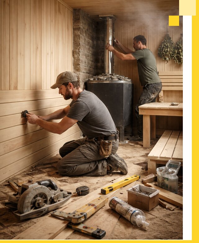 Полное строительство и оснащение парных под ключ в Когалыме