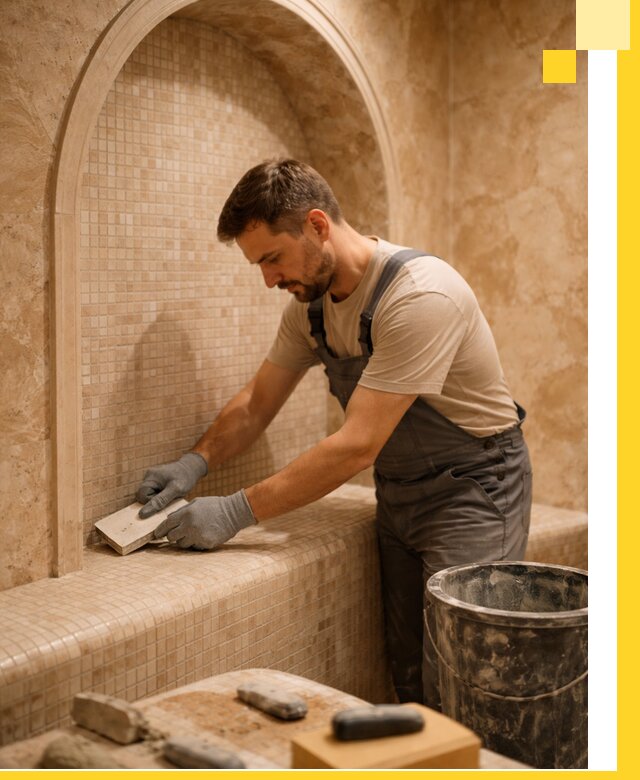 Профессиональная отделка хамамов с мозаикой под ключ в Когалыме