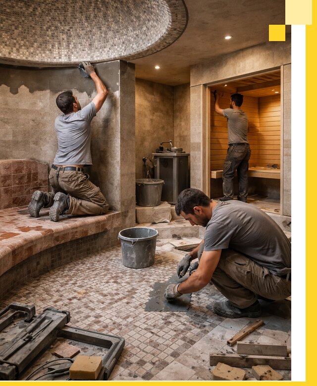 Проект и строительство хамама бани и сауны под ключ в Когалыме