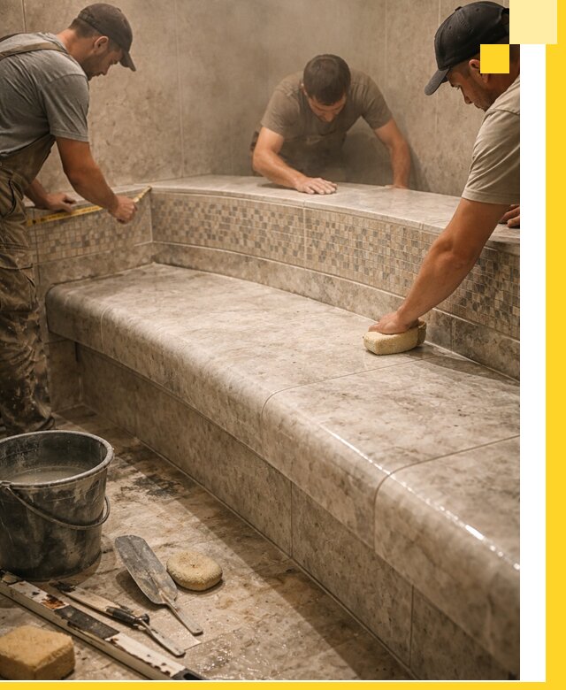 Изготовление и установка сидений для хамама в Когалыме