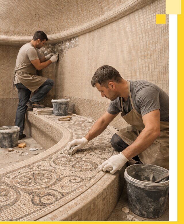 Плитка для хамама в Когалыме, укладка, подбор и поставка